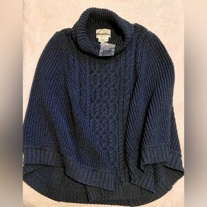 NWT Arancrafts Blue Green Cable Knit Sweater 100% Merino Wool Made in Ireland